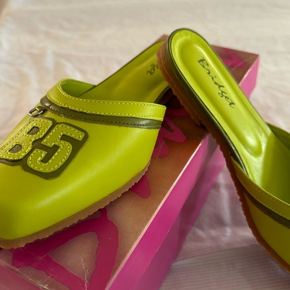 Bridget Shuster size 6 green/gray slip on leather - Picture 4 of 10